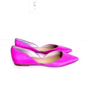 J McLaughlin Georgette Women Flats Size 10M Pink Pointed Toe Preppy Coquette
